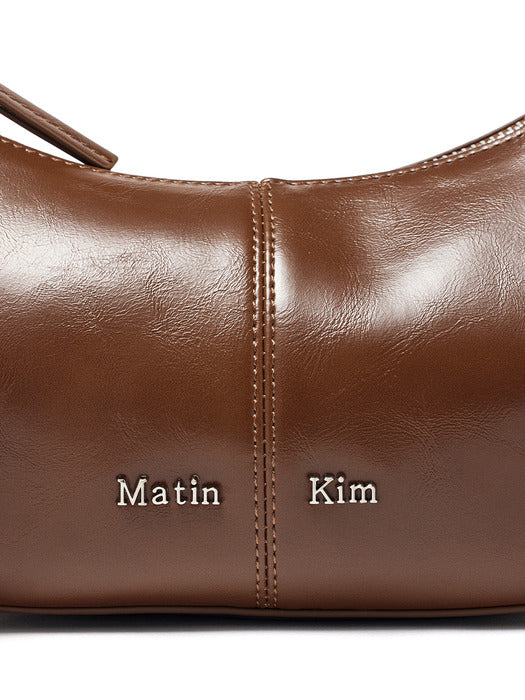 BELTED SHOULDER BAG IN BROWN