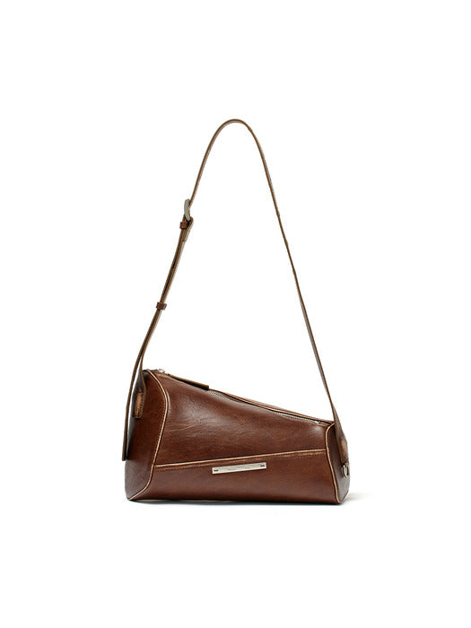 DIRTY WASHED DIAGONAL BAG IN BROWN