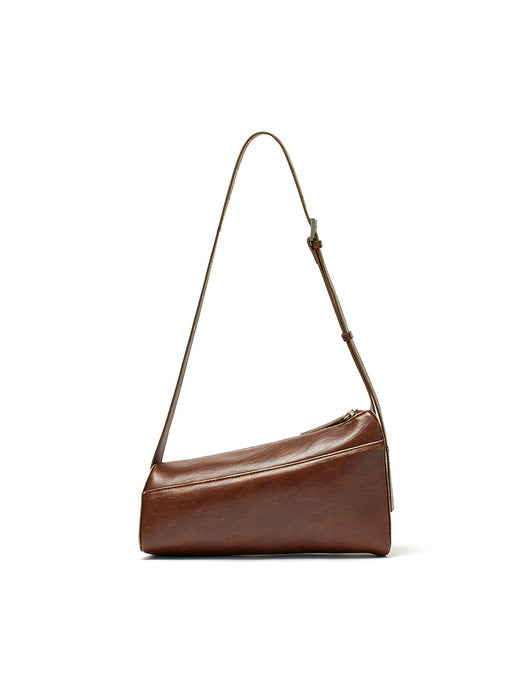 DIRTY WASHED DIAGONAL BAG IN BROWN