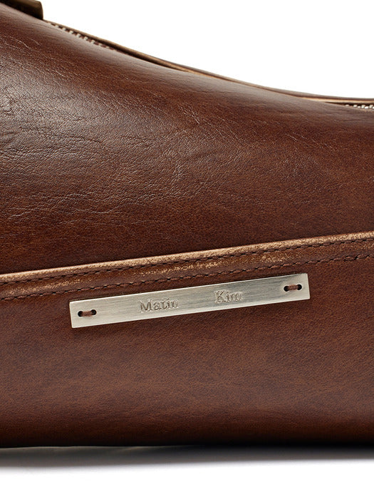 DIRTY WASHED DIAGONAL BAG IN BROWN