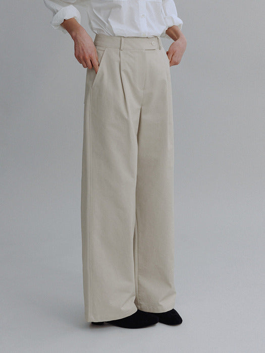 Mango Maniplease Plap Cotton Pants Greige
