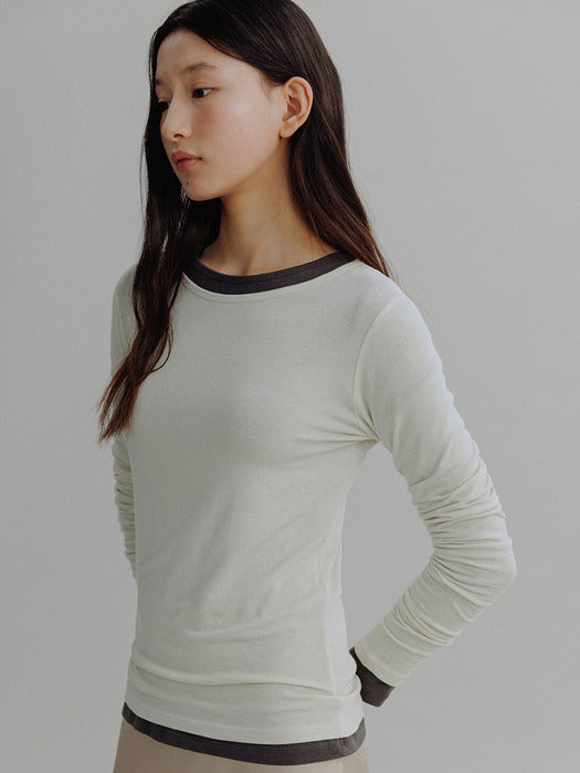 Mango Maniplease Nilah Layered Tee Mute Cream