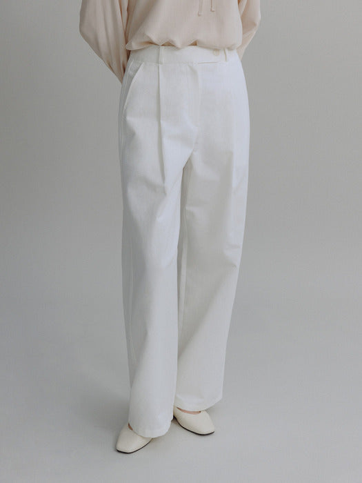 Mango Maniplease Plap Cotton Pants Ivory