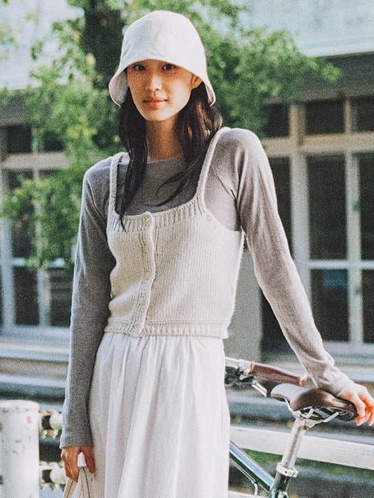 Mango Maniplease Rito Punching Tee Melange Grey