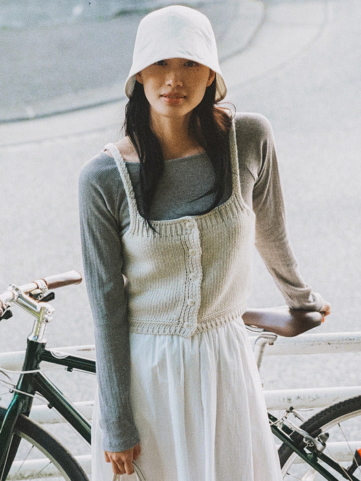 Mango Maniplease Rito Punching Tee Melange Grey