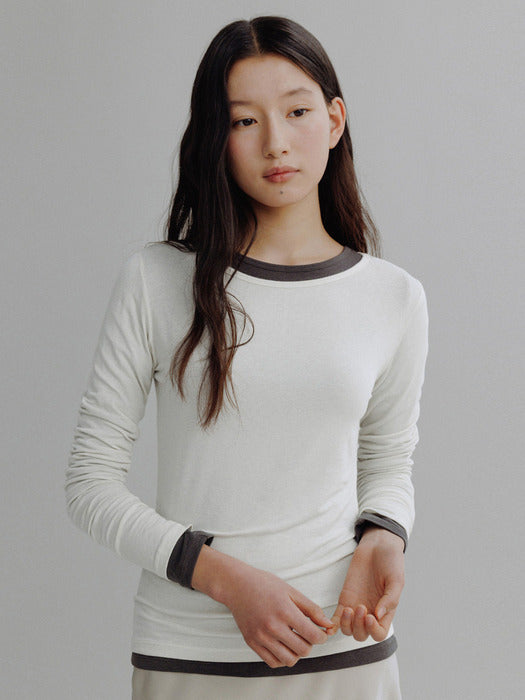 Mango Maniplease Nilah Layered Tee Ivory