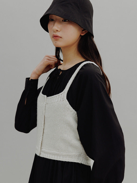 Mango Maniplease Hen Bustier Knit - Ecru
