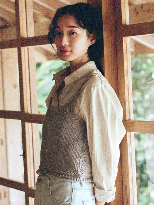 [Mango Maniplease] Hen Bustier KNIT_GREY