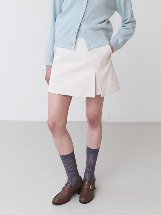 Loeuvre A-line Twill Mini Skirt