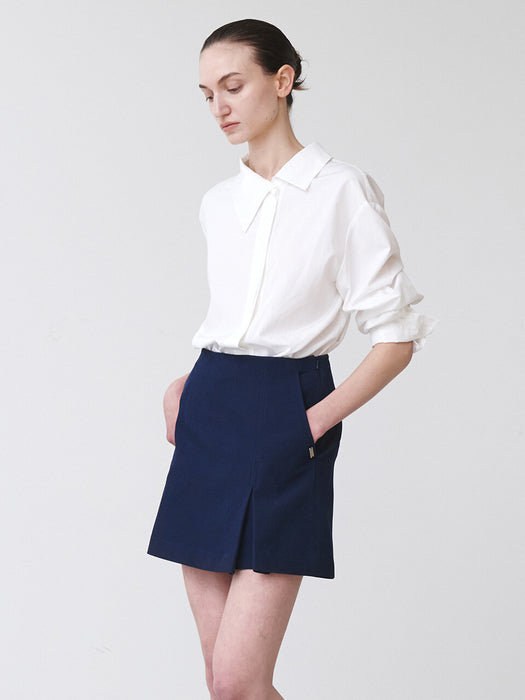 Loeuvre A-line Twill Mini Skirt
