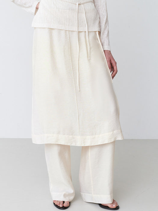 [loeuvre] Sheer Layered Skirt-Pants SS6XL134_2color