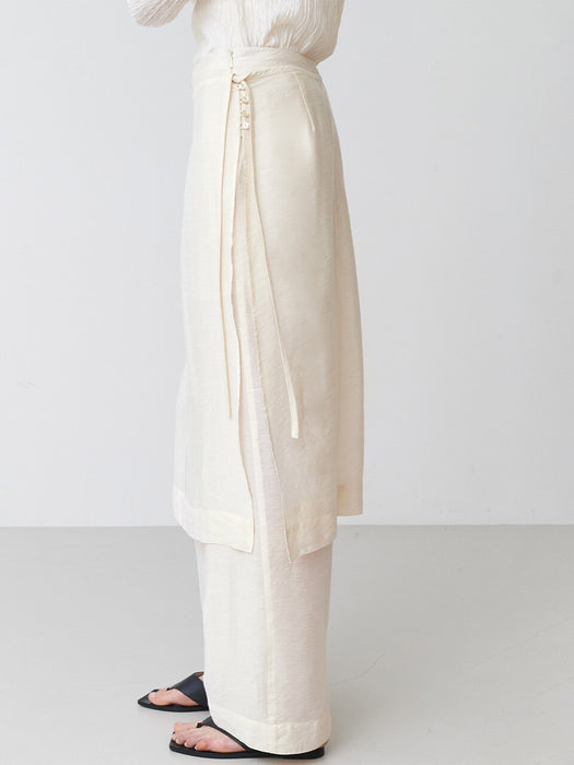 [loeuvre] Sheer Layered Skirt-Pants SS6XL134_2color