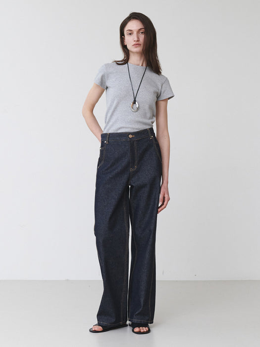 Loeuvre Semi-wide Denim Pants