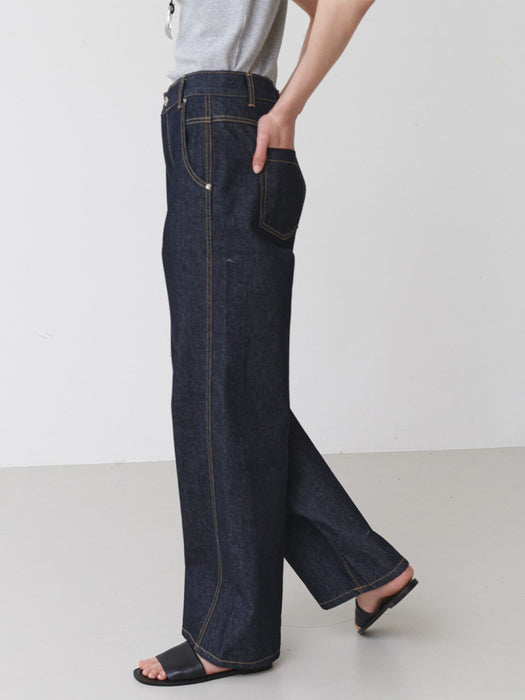 Loeuvre Semi-wide Denim Pants