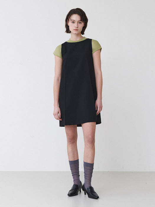 Loeuvre Black Mini Sleeveless Dress