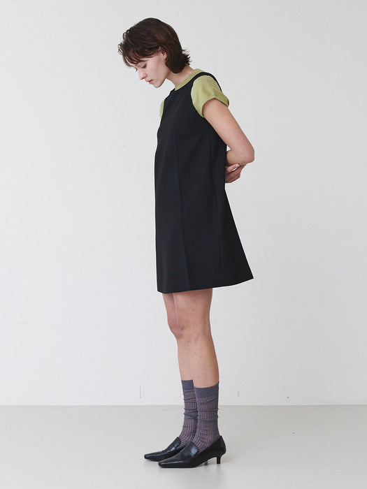 Loeuvre Black Mini Sleeveless Dress