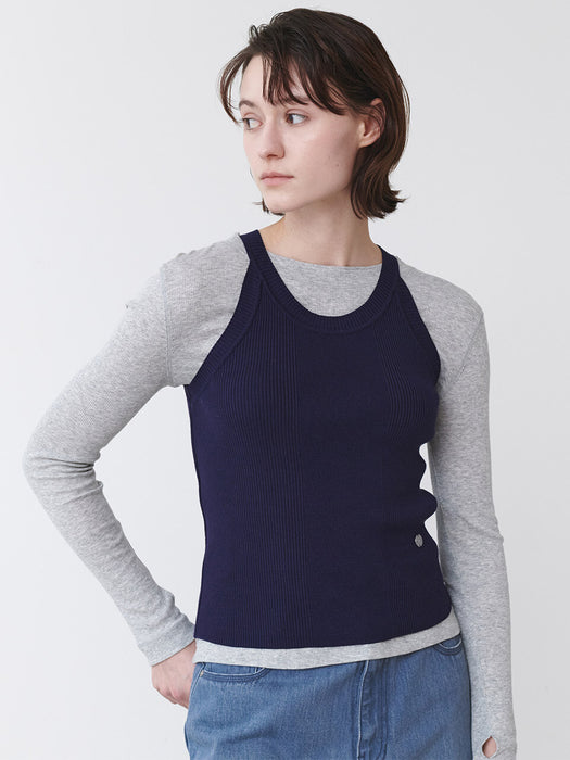 Loeuvre Halter Neck Knit Vest
