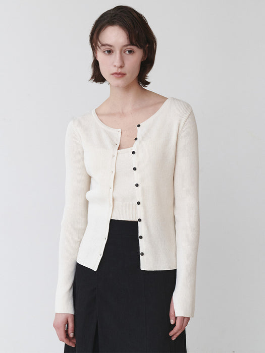 Loeuvre Knit Cardigan + Bustier top