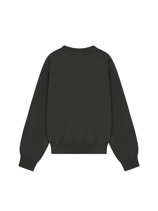 [vunque] Lace Edge Sweatshirt (레이스 엣지 스웻셔츠) Grey