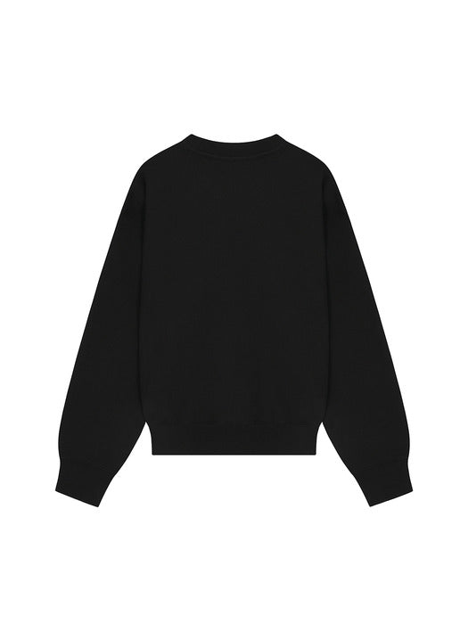 [vunque] Lace Edge Sweatshirt (레이스 엣지 스웻셔츠) Black