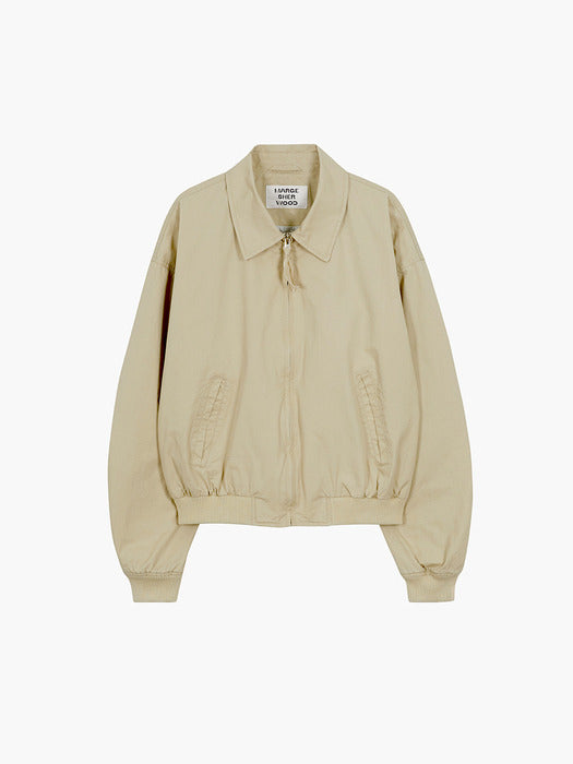 Margesherwood Washed Cotton Bomber Jacket beige