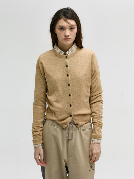 Margesherwood Crew Neck Cardigan beige