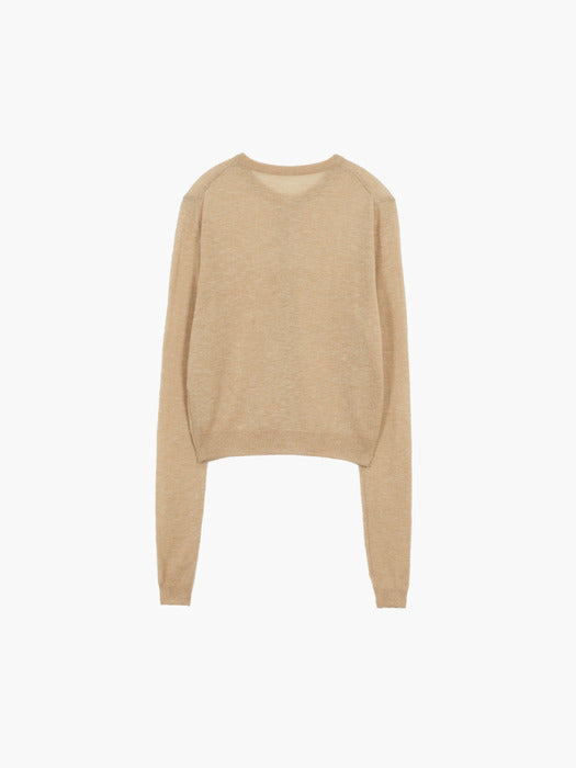 Margesherwood Crew Neck Cardigan beige