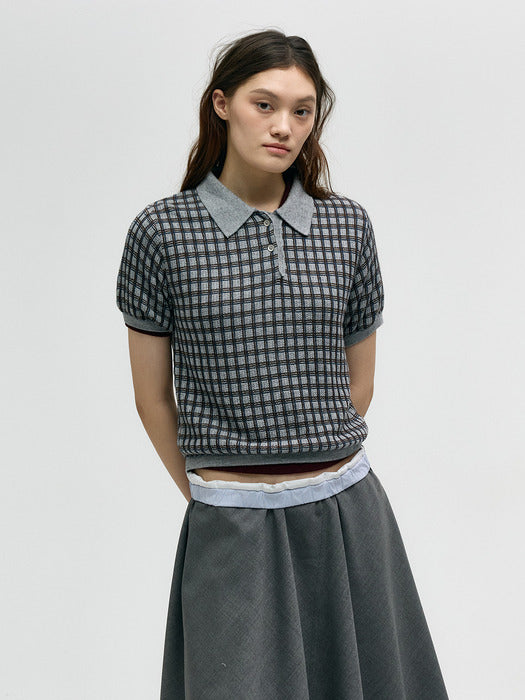 Margesherwood Curb Link PK Knit Top grey