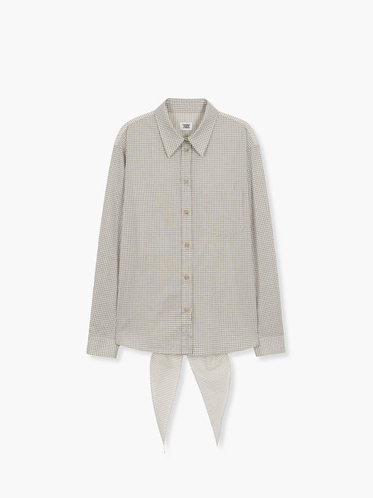 Margesherwood Check Layered Tie Shirt black