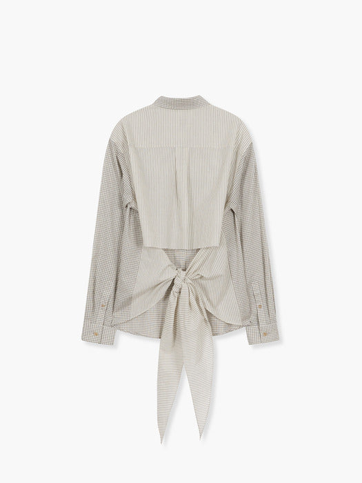 Margesherwood Check Layered Tie Shirt black