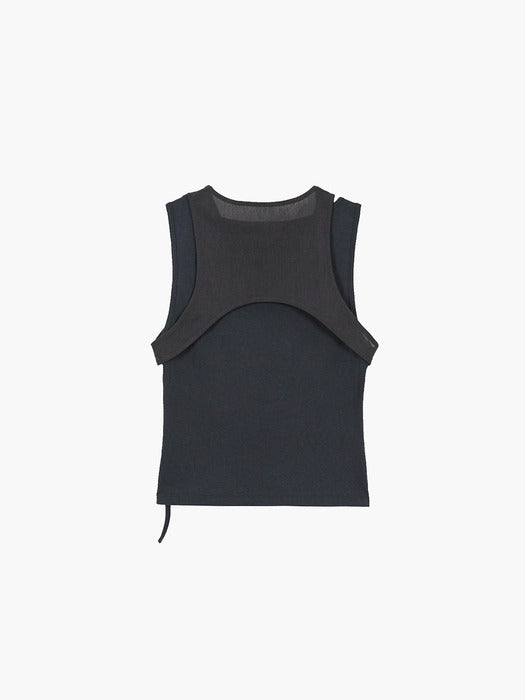 MESH LAYERED TANK TOP_charcoal