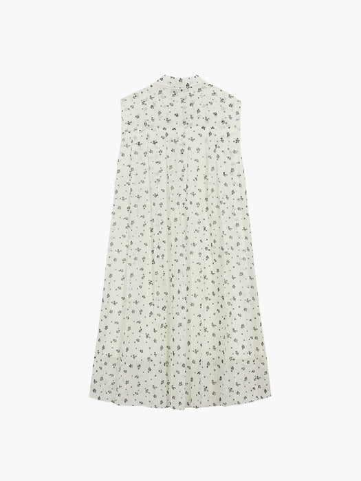 PRINTED PLEATS ONE-PIECE_beige