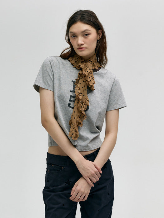 FRILL SQUARE SCARF_beige