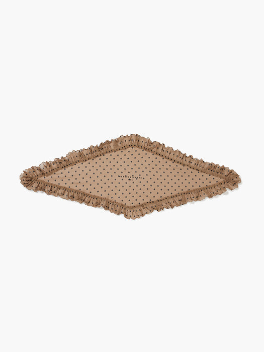 FRILL SQUARE SCARF_beige