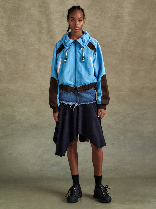 [andersson bell] SADIE COLOR BLOCK BOMBER JACKET awa685w(SKY BLUE)