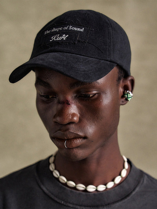 [andersson bell] UNISEX DOUBLE PATCH CAP aaa441u(BLACK)