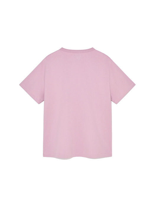 FLOWER APPLIQUE LOGO TOP IN LIGHT PINK
