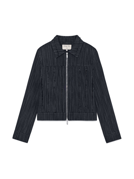 CUT OUT SLIM ZIP UP JUMPER IN CHARCOAL