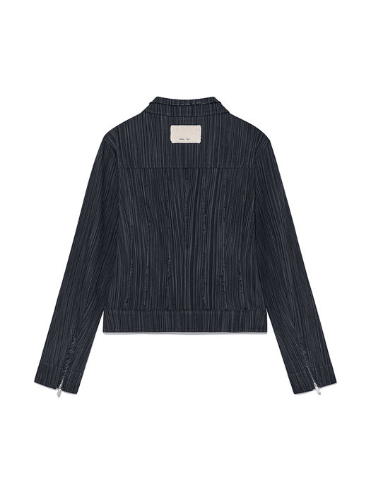 CUT OUT SLIM ZIP UP JUMPER IN CHARCOAL