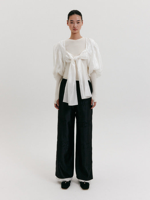 Eenk Wide Straight Pants - Black