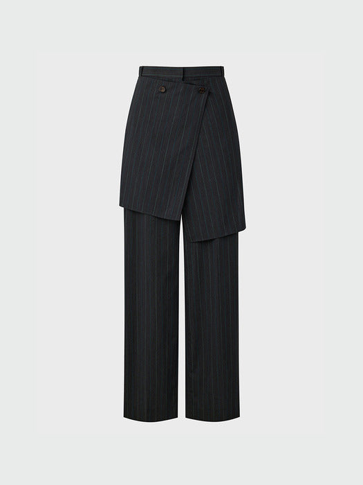 Eenk Layered Straight Pants - Grey