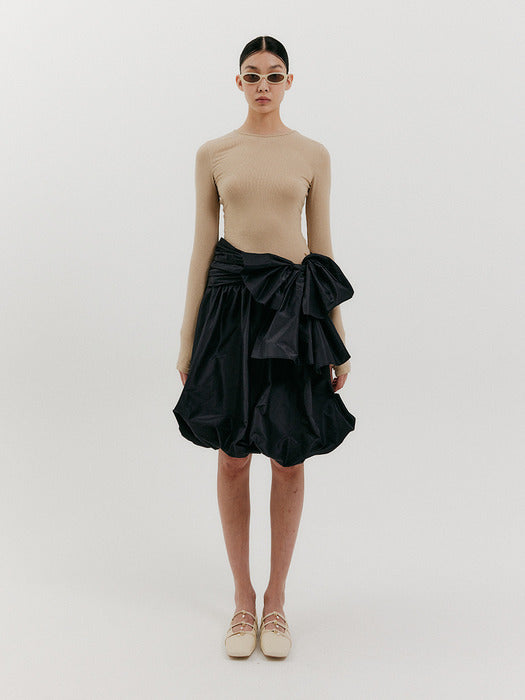 Eenk Balloon Mini Skirt - Black