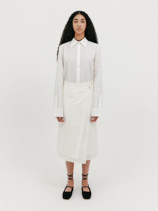 Eenk Wrap Skirt - White