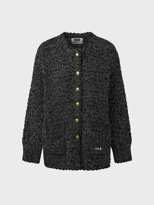 Eenk Oversized Knit Cardigan - Black