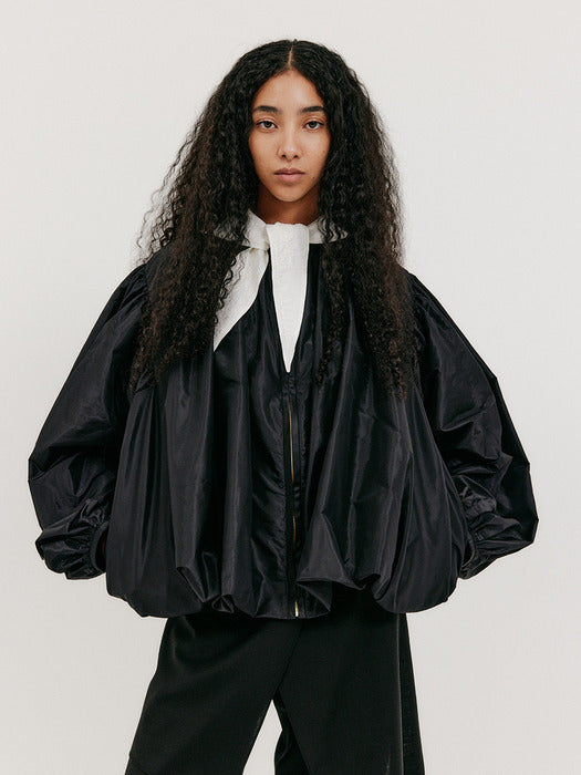 Eenk Shirred Volume Jumper - Black