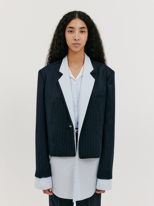 Eenk Layered Jacket - Navy