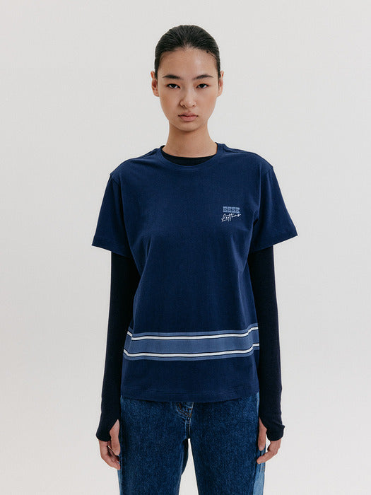 Eenk Lettering T-shirt - Navy