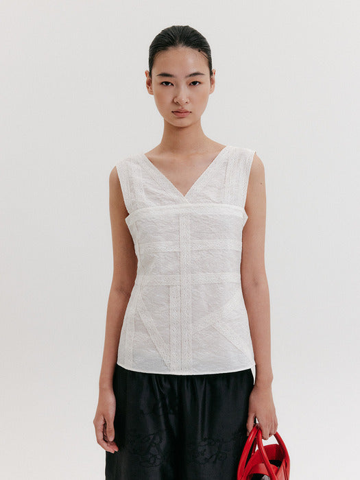 Eenk V-Neck Sleeveless - Ivory