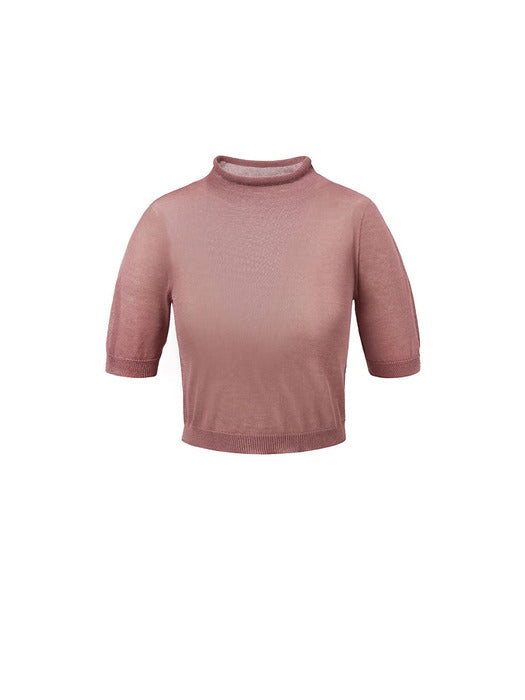 [amomento] SHEER CROPPED KNIT_PINK