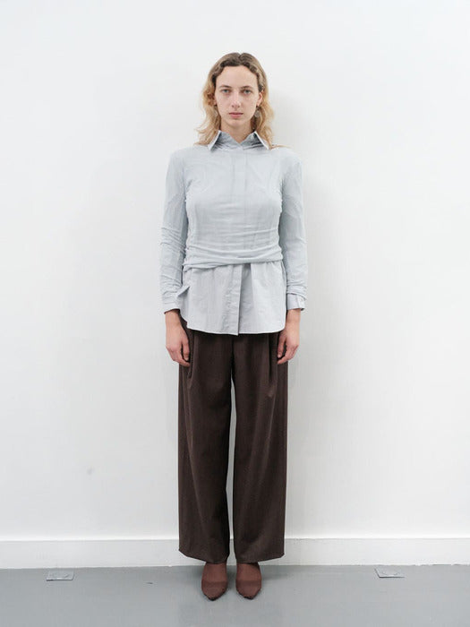 Amomento Oversized Shirts - Light Blue